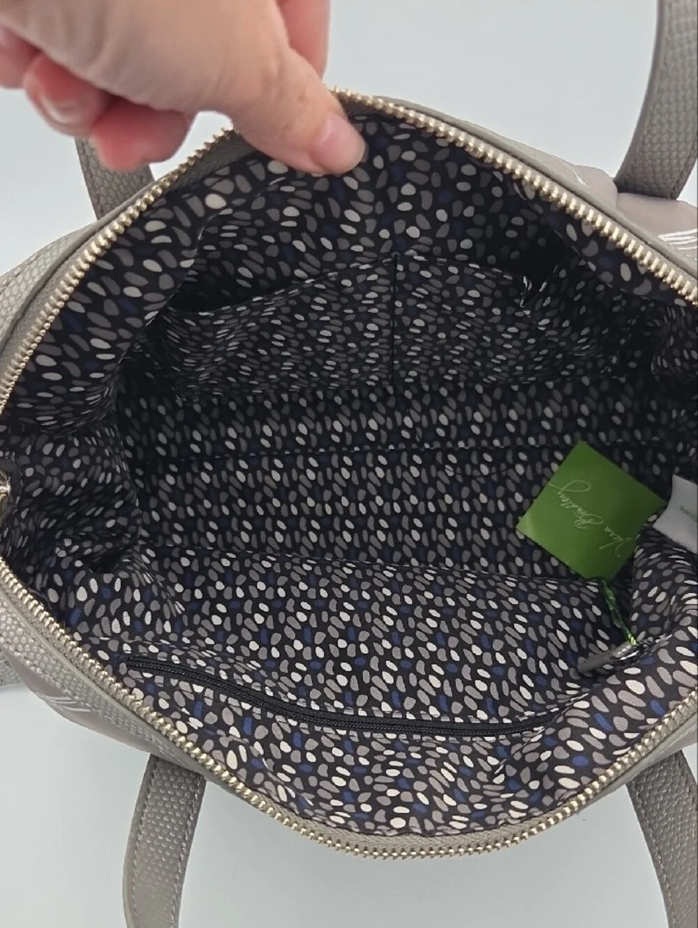 Vera Bradley Gray Quilted Pattern Convertible Shoulder Bag